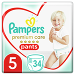 Plenkové Kalhotky Pampers Premium Care Velikost 5, 34 Kusů, 12kg - 17kg