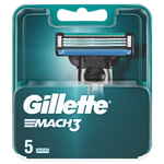 Gillette Mach3 Pánské Náhradní Holicí Hlavice 5 ks