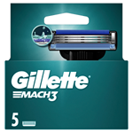 Gillette Mach3 Náhradní Holicí Hlavice Pro Muže, 5 Náhradních Holicích Hlavic