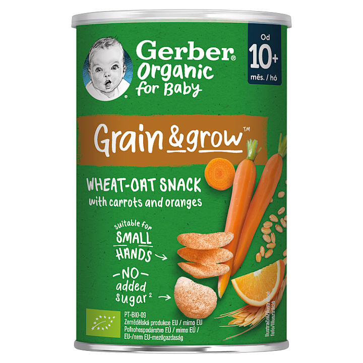 GERBER Organic křupky s mrkví a pomerančem 35g