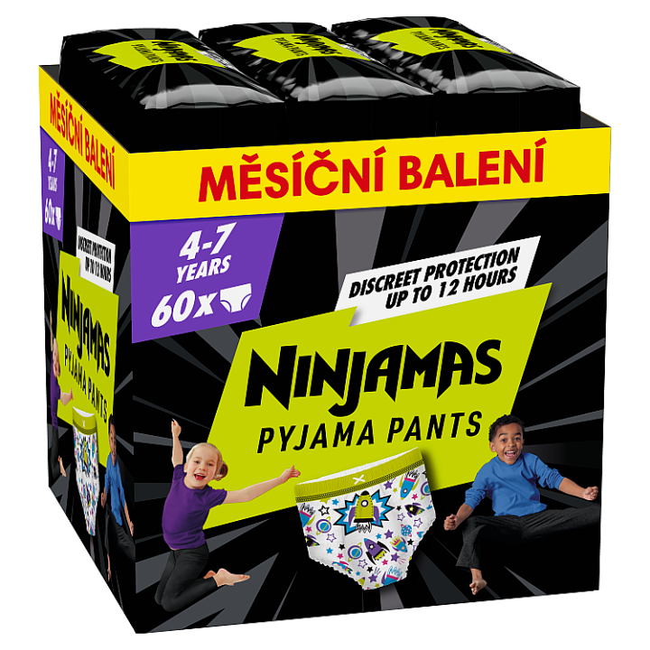 E-shop Ninjamas Pyjama Pants Kosmické lodě, 60 Plenkové Kalhotky, 7 Let, 17kg-30kg