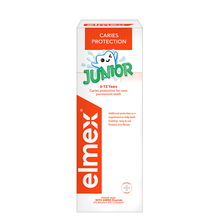 E-shop elmex® Junior dětská ústní voda pro děti ve věku 6-12 let 400ml