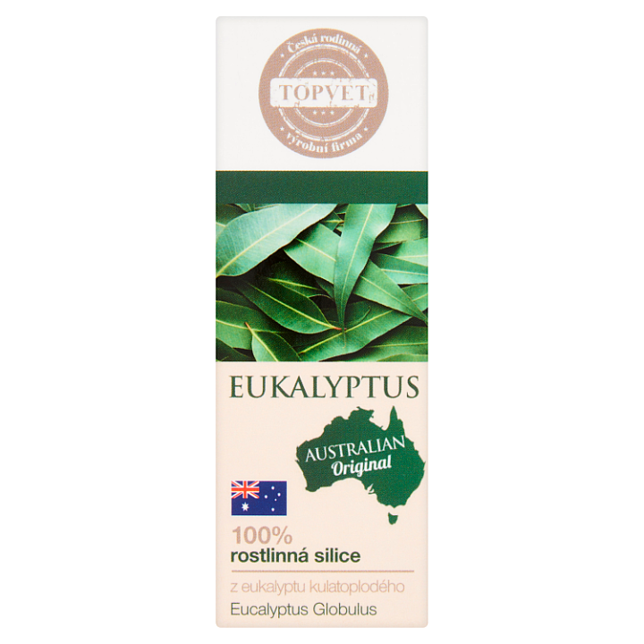 E-shop Topvet 100% rostlinná silice z eukalyptu kulatoplodého 10ml