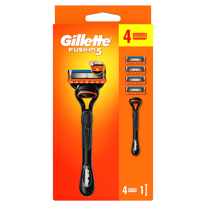 E-shop Gillette Fusion5 Pánský Holicí Strojek, 1 Holicí Strojek, 4 Náhradní Holicí Hlavice