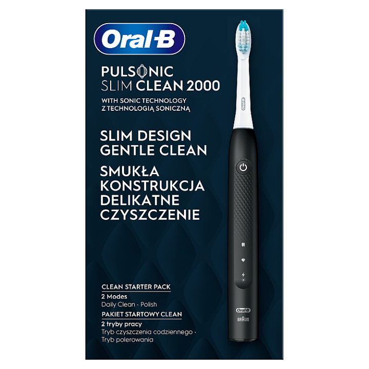 E-shop Oral-B Pulsonic Slim Clean – 2000 – Elektrický Sonický Zubní Kartáček Černý
