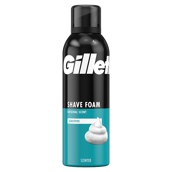 E-shop Gillette Classic Pěna Na Holení Sensitive Pro Citlivou Pokožku, 200ml