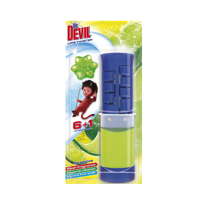 E-shop Dr.Devil 3in1 WC POINT BLOCK 45ml Lime twister