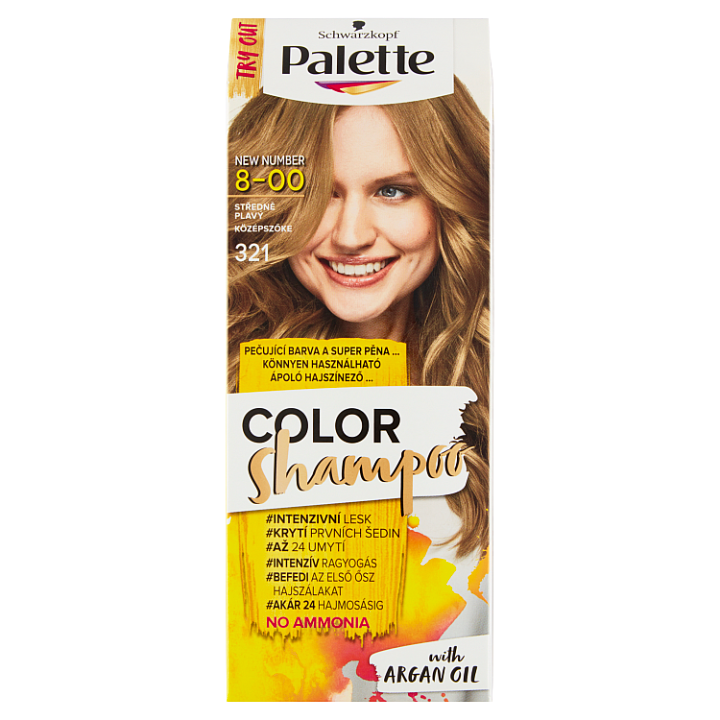 E-shop Schwarzkopf Palette Color Shampoo barva na vlasy Středně Plavý 8-00 (321)