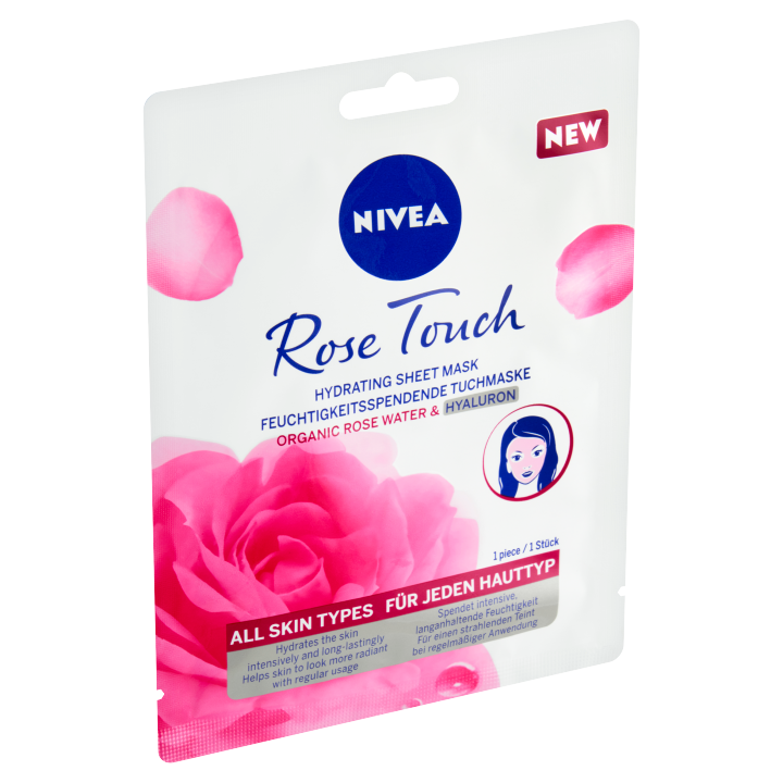 NIVEA Rose Touch, textilná maska 1 ks