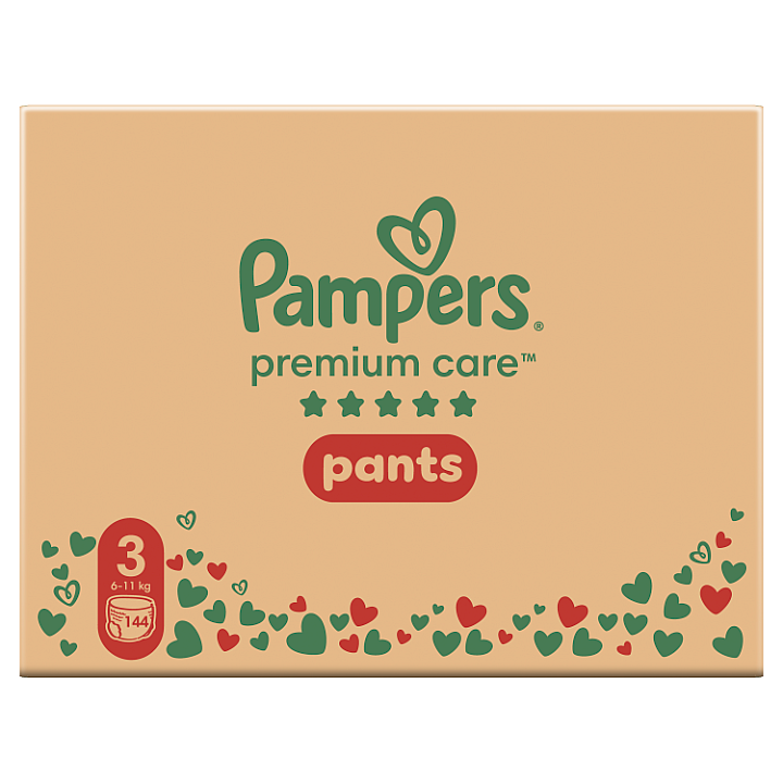 Plenkové Kalhotky Pampers Premium Care Velikost  3, 144 Plenky, 6kg-11kg