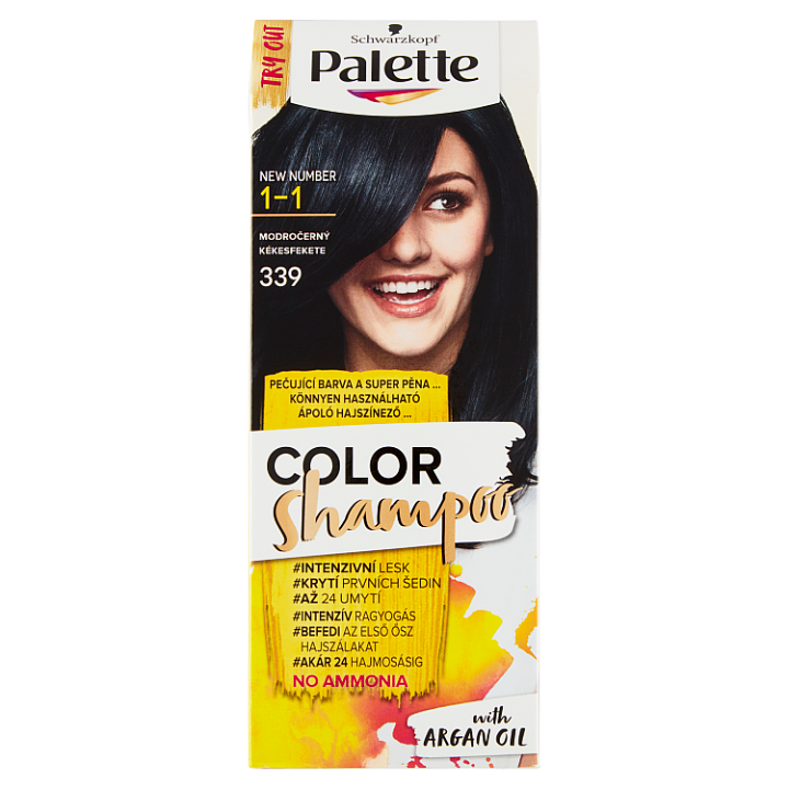 E-shop Schwarzkopf Palette Color Shampoo barva na vlasy Modročerný 1-1 (339)