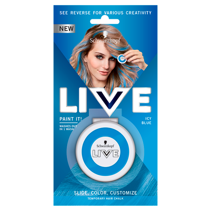 E-shop Schwarzkopf Live Paint It! smývatelná křída na vlasy Icy Blue