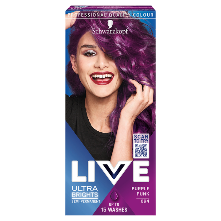 E-shop Schwarzkopf Live Ultra Brights barva na vlasy Rebelská fialová 094