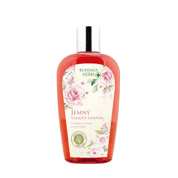 E-shop Bohemia Herbs vlasový šampon růže 250 ml