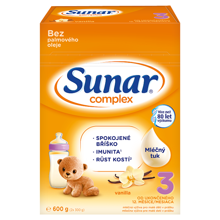 E-shop Sunar Complex 3 vanilka, batolecí mléko 2 x 300g (600g)