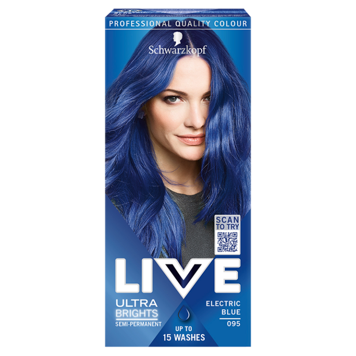 Schwarzkopf Live Ultra Brights barva na vlasy Ocelově modrá 095
