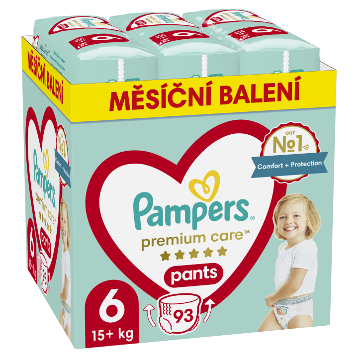 Plenkové Kalhotky Pampers Premium Care Velikost 6, 93, Kusů 15kg+