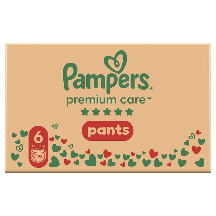 Plenkové Kalhotky Pampers Premium Care Velikost  6, 93 Plenky, 13kg-19kg