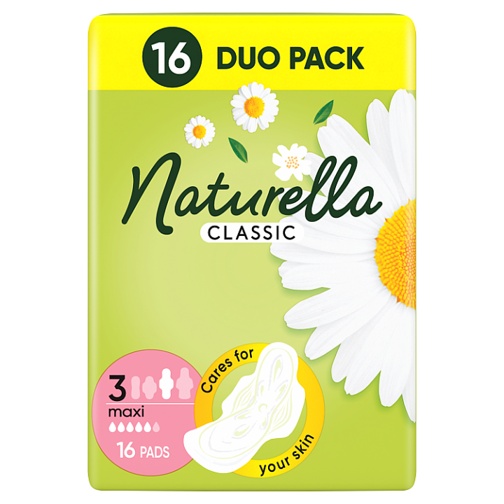 E-shop Naturella Classic Maxi Hygienické Vložky S Vůní Heřmánku s křidélky 16ks