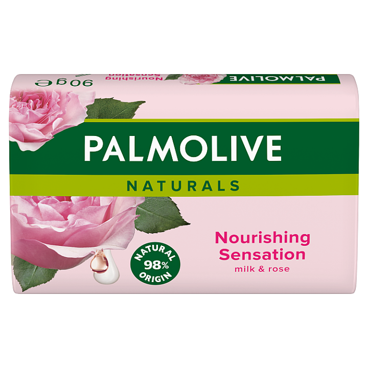 E-shop Palmolive Naturals tuhé mýdlo mléko a růže 90g