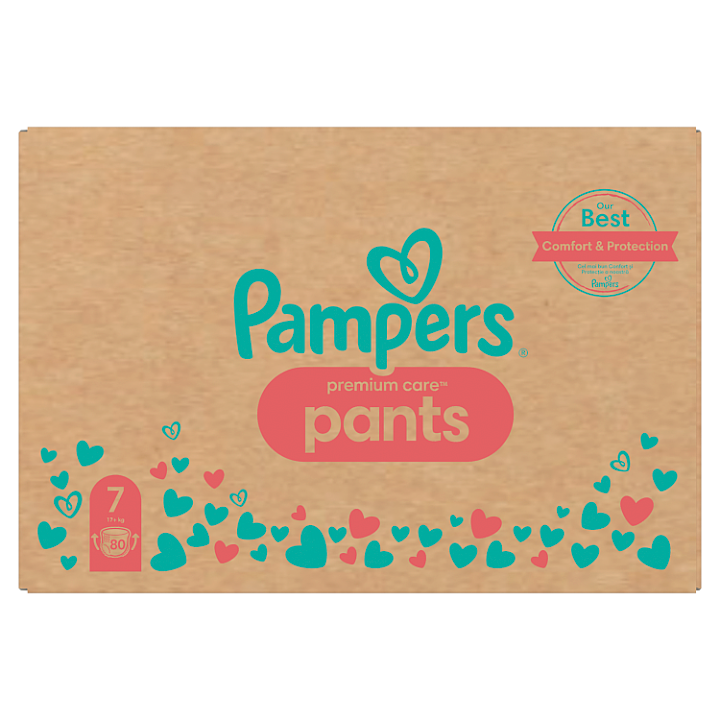 Plenkové Kalhotky Pampers Premium Care Velikost 7, 80, Kusů 17kg+