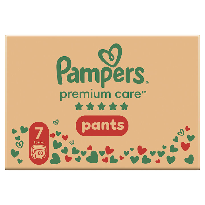 Plenkové Kalhotky Pampers Premium Care Velikost  7, 80 Plenky, 15kg+