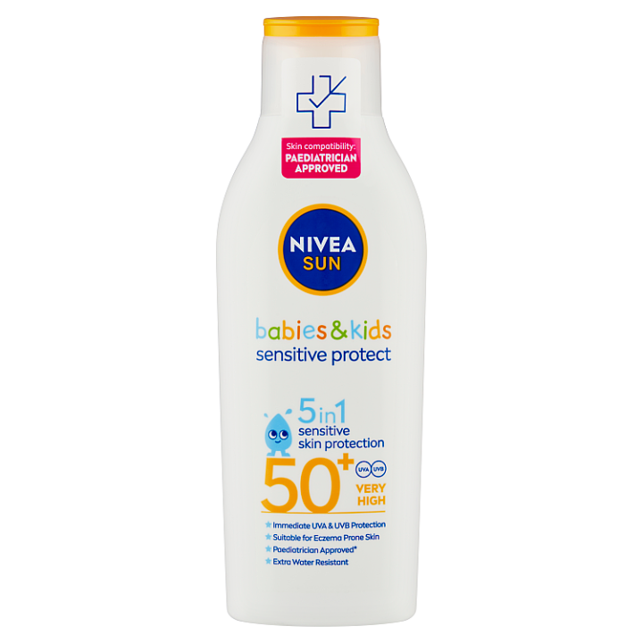 E-shop Nivea Sun Sensitive Protect Dětské mléko na opalování OF 50+ 200ml