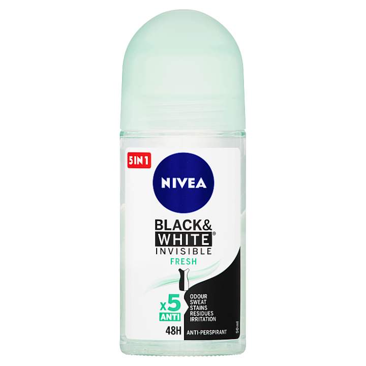 E-shop Nivea Black & White Invisible Fresh Kuličkový antiperspirant 50ml