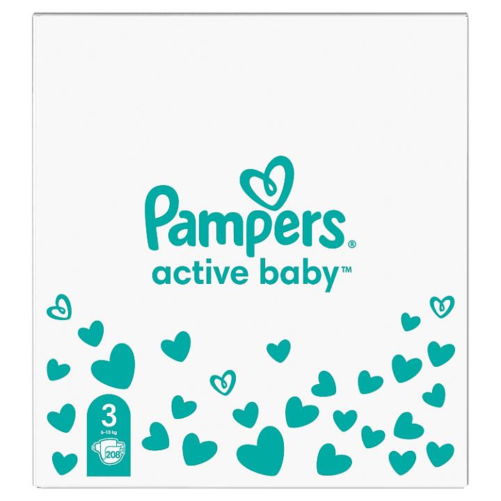 Pampers Active Baby-Dry 3 Mini 6-10Kg 208 ks