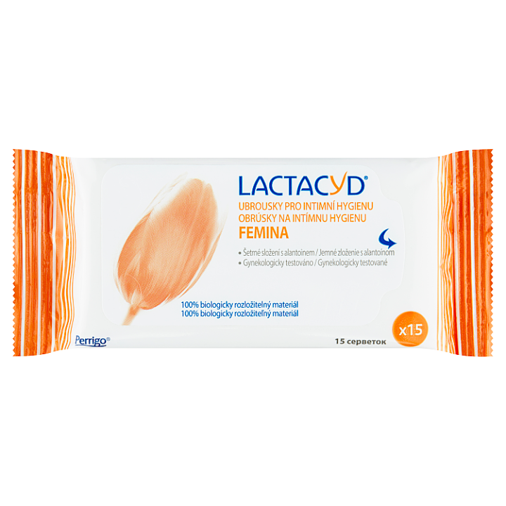 E-shop Lactacyd Femina ubrousky pro intimní hygienu 15 ks
