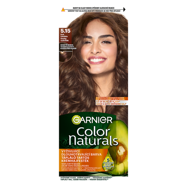 Garnier Color Naturals permanentní barva na vlasy 5 .15 Sytá čokoládová, 60 +40 +12 ml