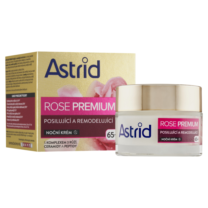 E-shop ASTRID ROSE PREMIUM 65+ Posilující a remodelující noční krém 50ml