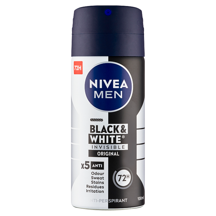 E-shop Nivea Men Black & White Invisible Original Sprej antiperspirant 100ml