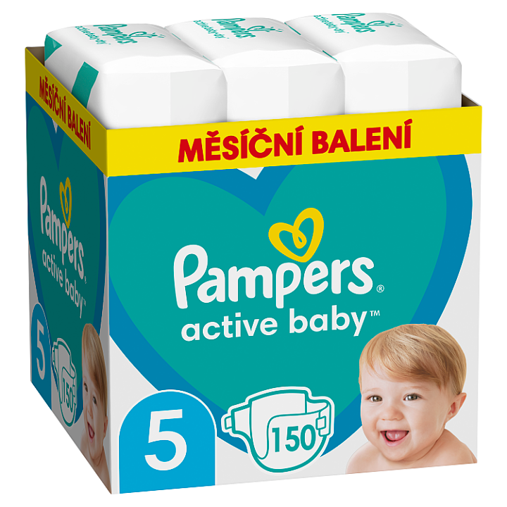 E-shop Pampers Active Baby 5, 150 Plenky, 11kg - 16kg