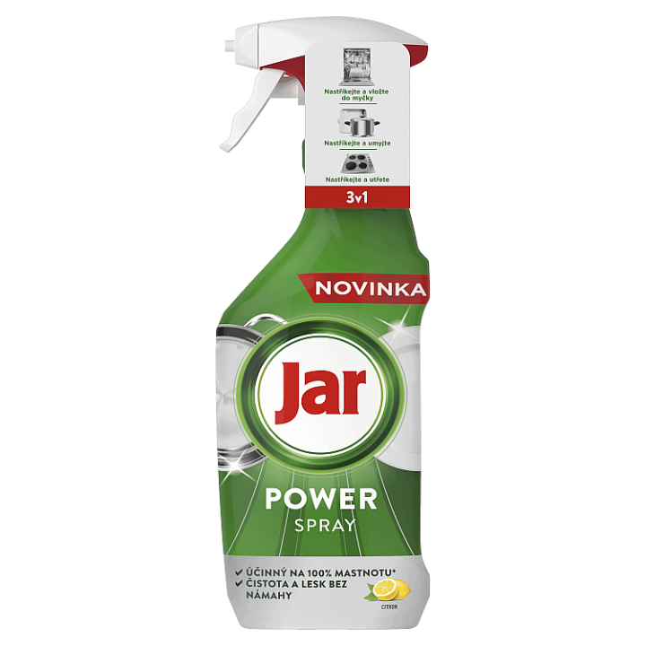 E-shop Jar Power Spray, 3v1, Víceúčelový Sprej Na Nádobí A Do Kuchyně, Citronová Vůně, 500 ml