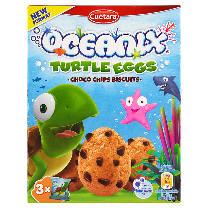 E-shop Cuétara Oceanix Turtle Eggs cereální sušenky s čokoládou 105g