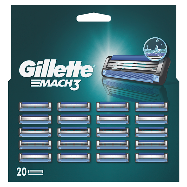 E-shop Gillette Mach3 Náhradní Holicí Hlavice Pro Muže, 20 Náhradních Holicích Hlavic