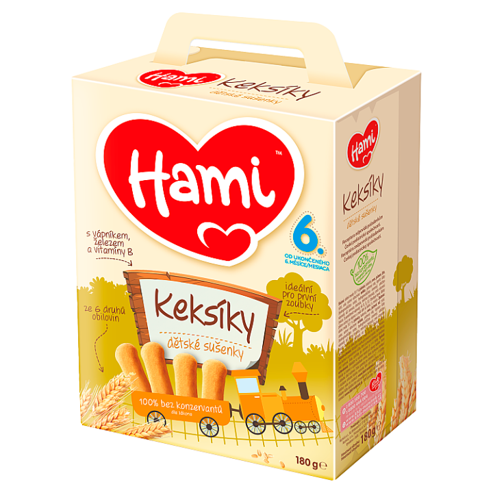 E-shop Hami Keksíky dětské sušenky od uk. 6 měsíce 180g