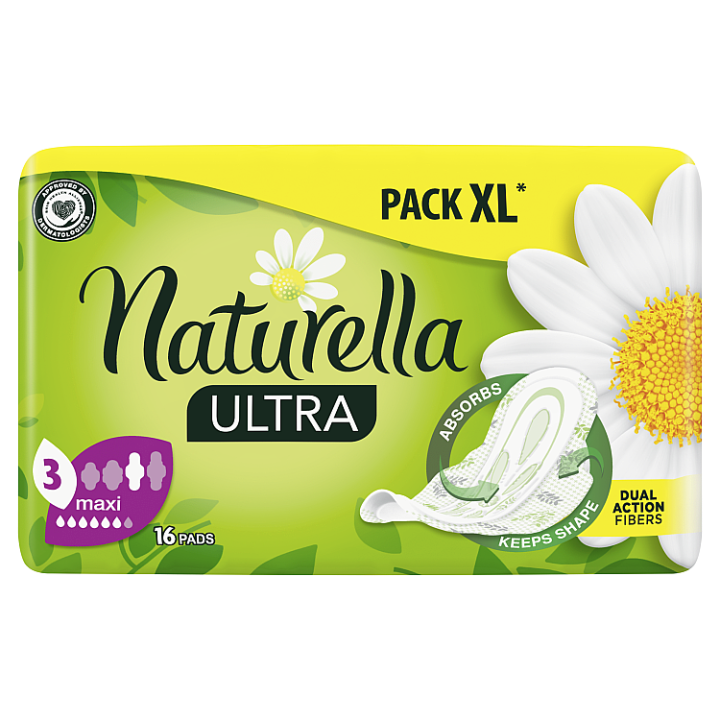 Fotografie Naturella Ultra Camomile Maxi Hygienické Vložky 16x Naturella