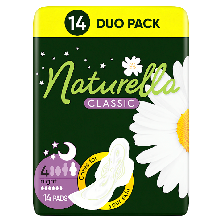 E-shop Naturella Classic Night Hygienické Vložky S Vůní Heřmánku s křidélky 14ks