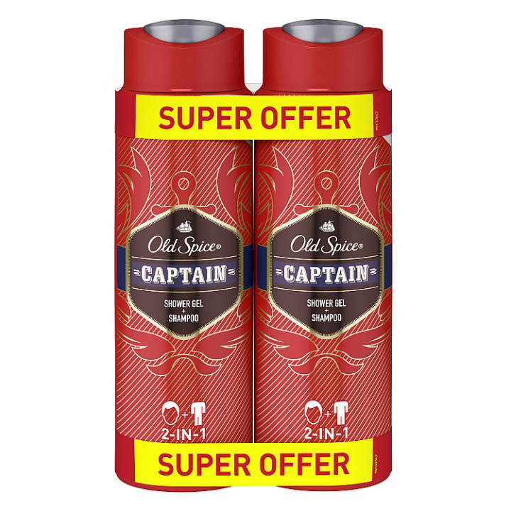 E-shop Old Spice Captain Sprchový Gel A Šampon Pro Muže 2x400 ml