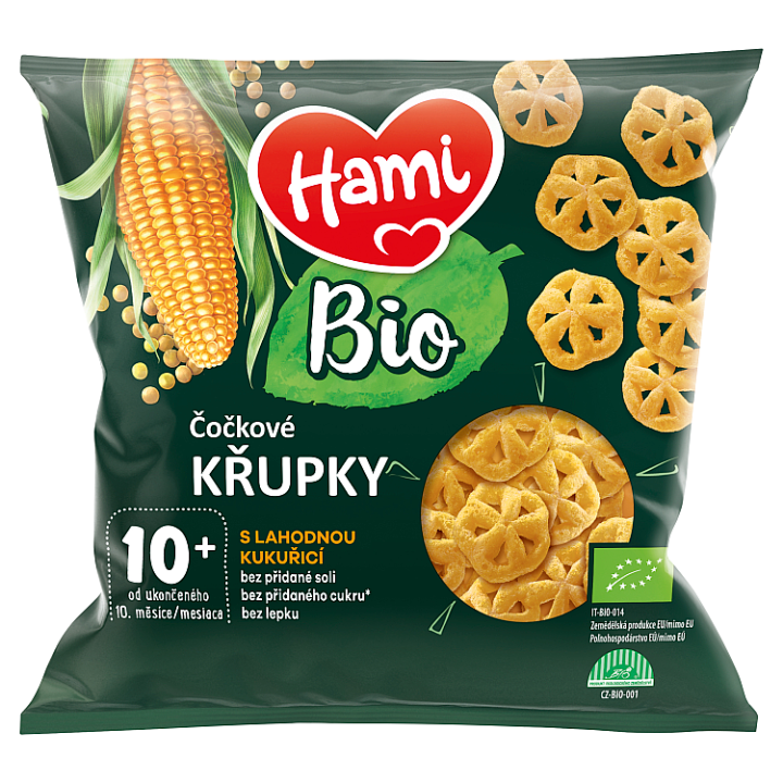E-shop Hami Bio čočkové křupky s lahodnou kukuřicí 10+ 20g