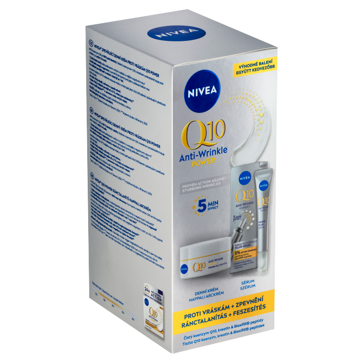 E-shop Nivea Q10 Anti-Wrinkle Expert Sérum pro vyplnění vrásek a denní krém 15ml + 50ml