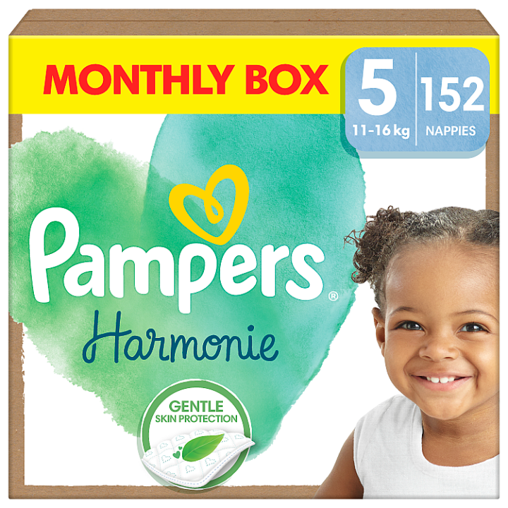 E-shop Pampers Harmonie Baby Dětské Plenky Velikost 5, 152 Plenek, 11kg-16kg