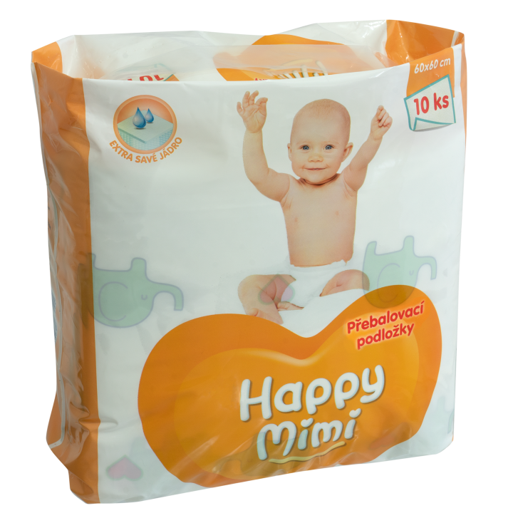 E-shop Happy Mimi Dětské přebalovací podložky 60x60cm 10 ks