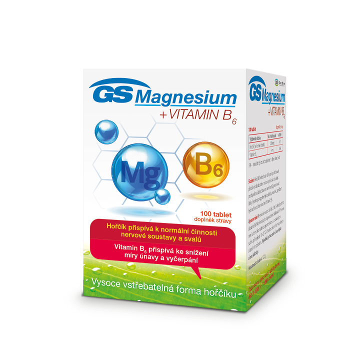 E-shop GS Magnesium + vitamin B6 (100tbl/kra)