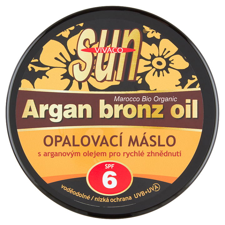 E-shop VIVACO Sun Opalovací máslo s arganovým olejem pro rychlé zhnědnutí SPF 6 200ml