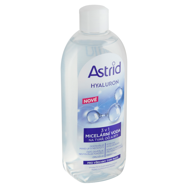 E-shop Astrid Hyaluron 3v1 micelární voda na tvář, oči a rty 400ml