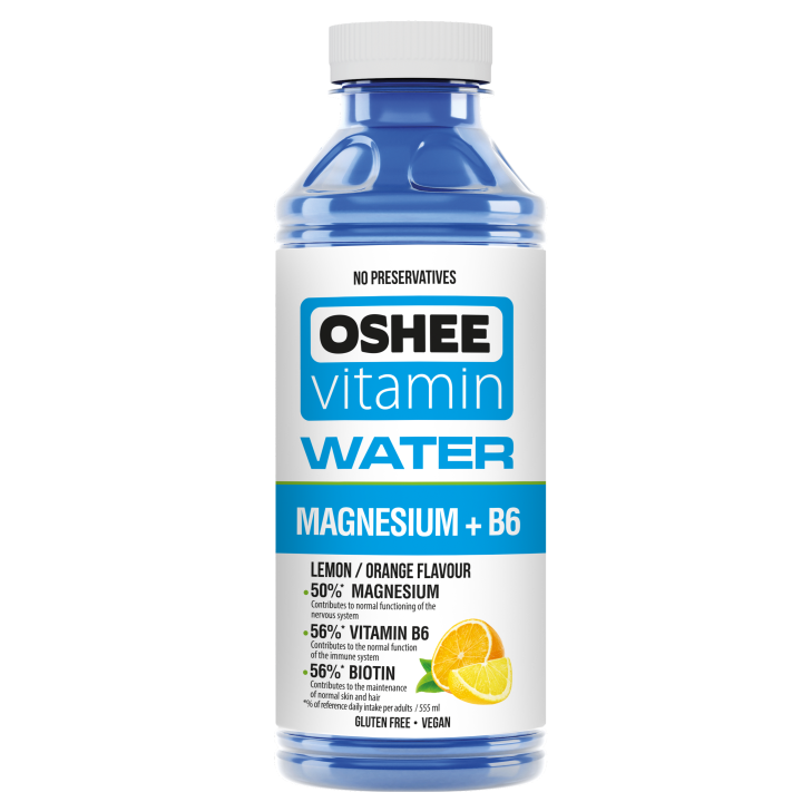 E-shop OSHEE vitamínová voda Magnesium + B6 Citron-Pomeranč 555ml