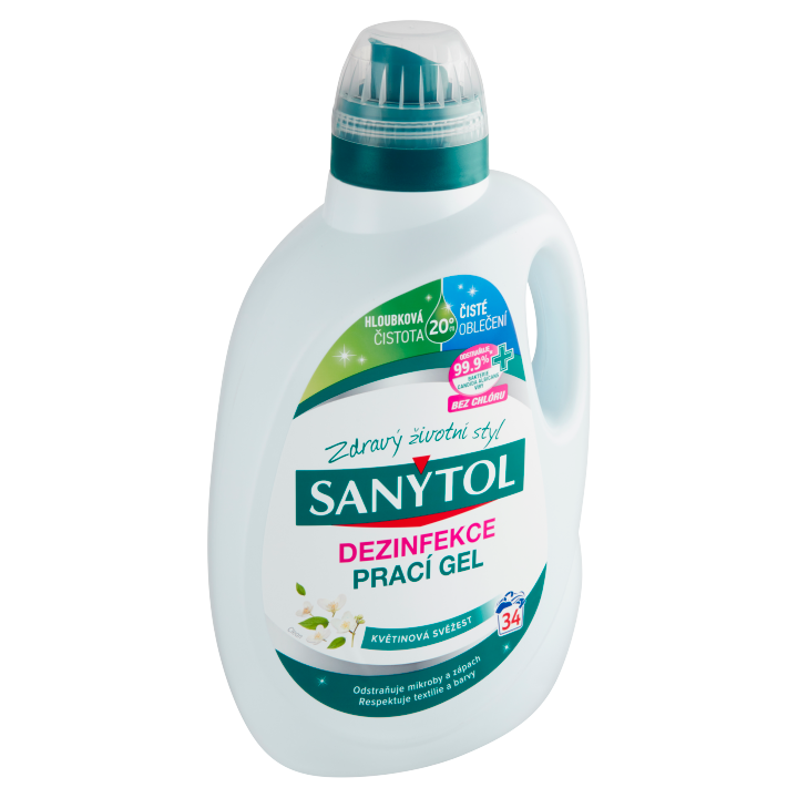 E-shop Sanytol Dezinfekce prací gel květinová svěžest 34 praní 1,70l